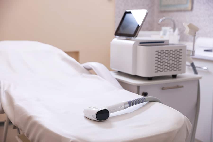 Laser hair removal session
